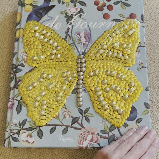 Garden Butterfly Studded Coffee Table Book