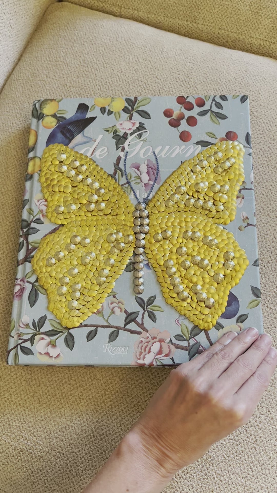 Garden Butterfly Studded Coffee Table Book