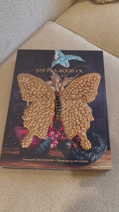 Rose Gold Butterfly Studded Coffee Table Book