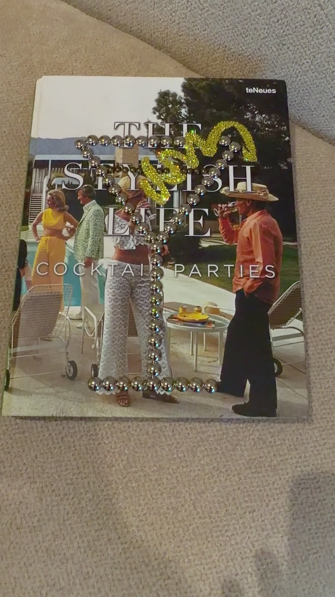 Crystal embellished gin martini coffee table book video showcase