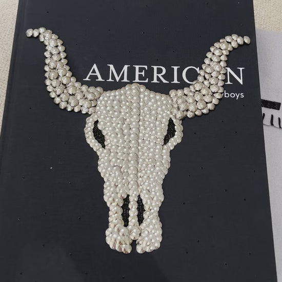 Longhorn Skull Studded Coffee Table Book