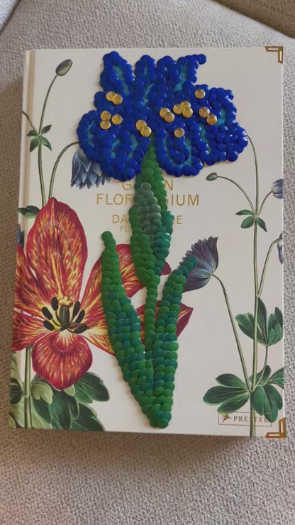 Iris Flower Studded Coffee Table Book