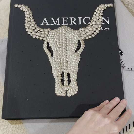 Longhorn Skull Studded Coffee Table Book