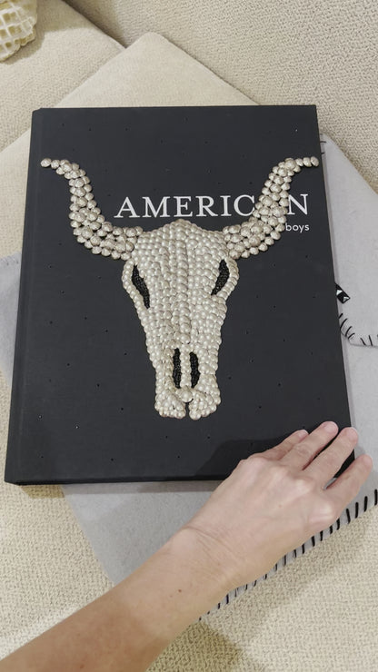 Longhorn Skull Studded Coffee Table Book