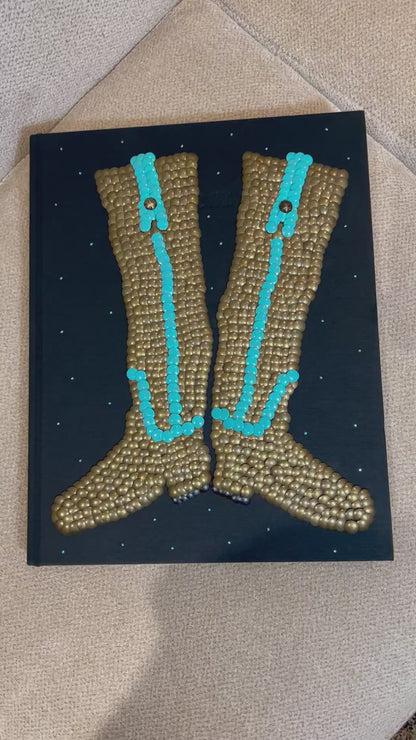 Turquoise Boots Studded Coffee Table Book