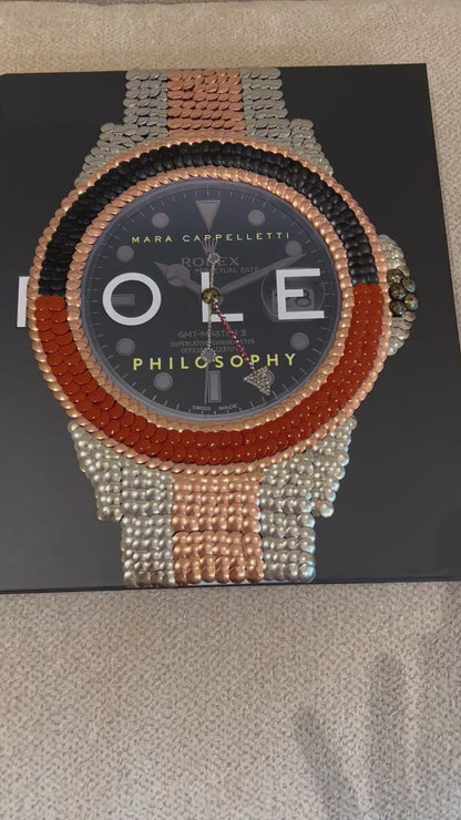 Silver / Rose Gold Watch Studded Coffee Table Book