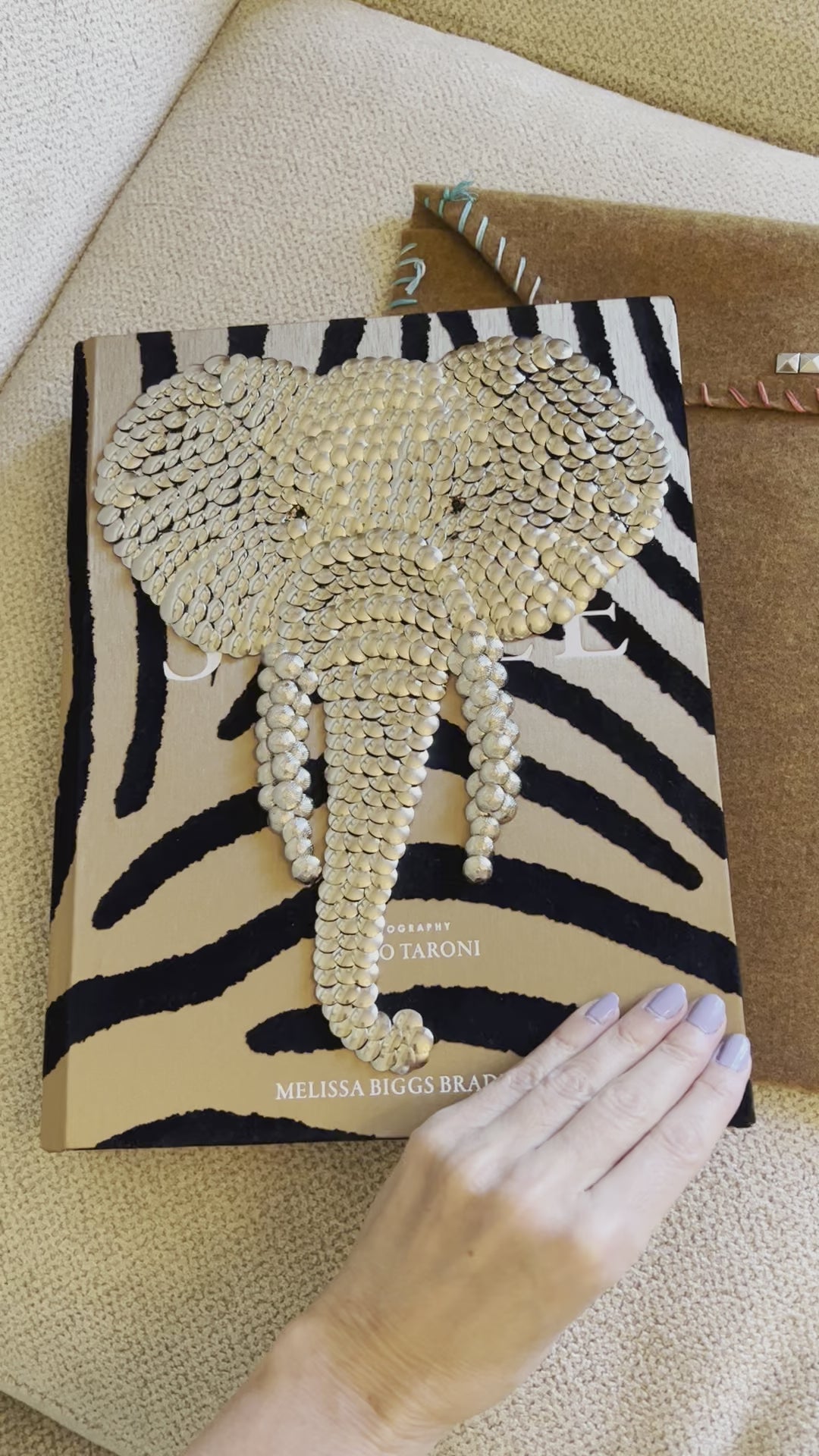 Elephant Studded Coffee Table Book