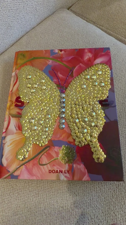 Little Gold Butterfly Studded Coffee Table Book