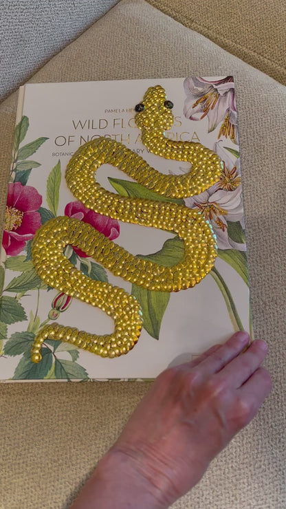 Gold Snake Studded Coffee Table Book