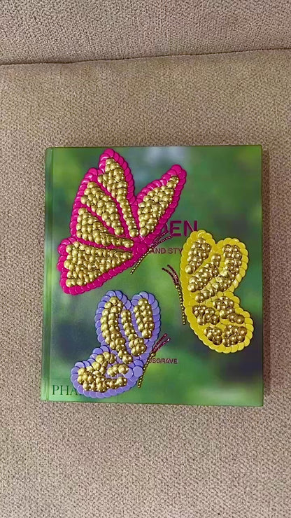 Little Colored Butterflies Studded Coffee Table Book