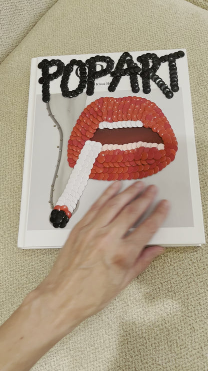 Lips with Cigarette Studded Coffee Table Book