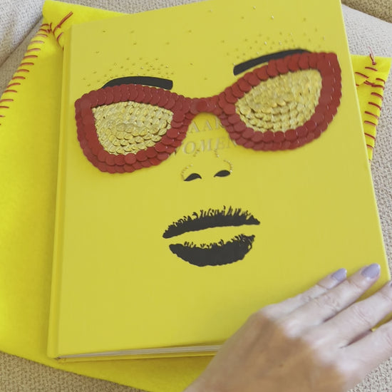 Red Sunglasses Studded Coffee Table Book