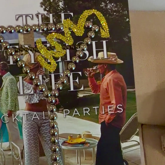 Luxury decorative cocktail book with crystal detailing video view