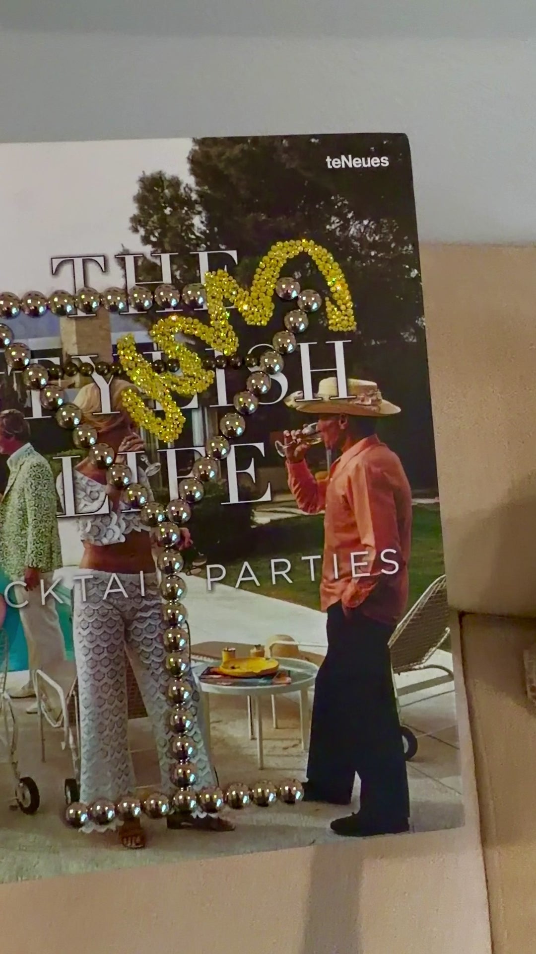 Luxury decorative cocktail book with crystal detailing video view