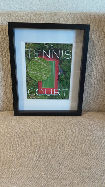 Green Tennis Ball | MSH WallArt Luxury Crystal-Embellished Wall Art