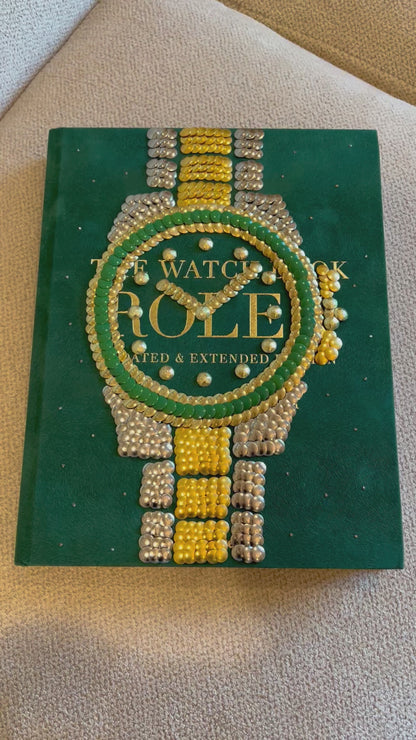 Green Band Watch Studded Coffee Table Book