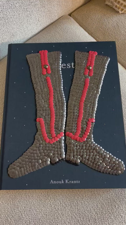 Burnt Orange Boots Studded Coffee Table Book