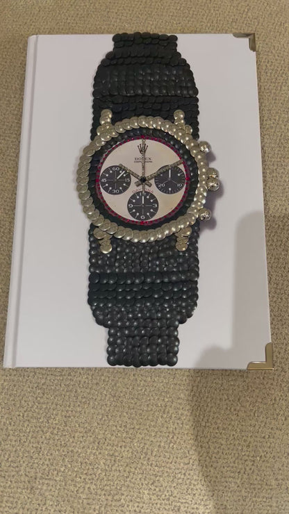 Black Band Strap Watch Studded Coffee Table Book