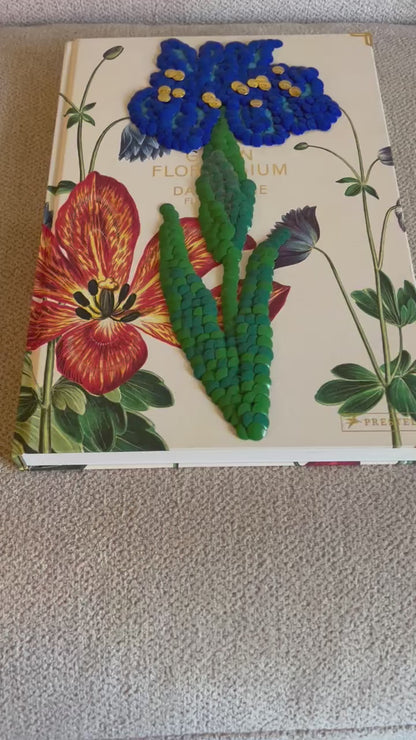 Iris Flower Studded Coffee Table Book