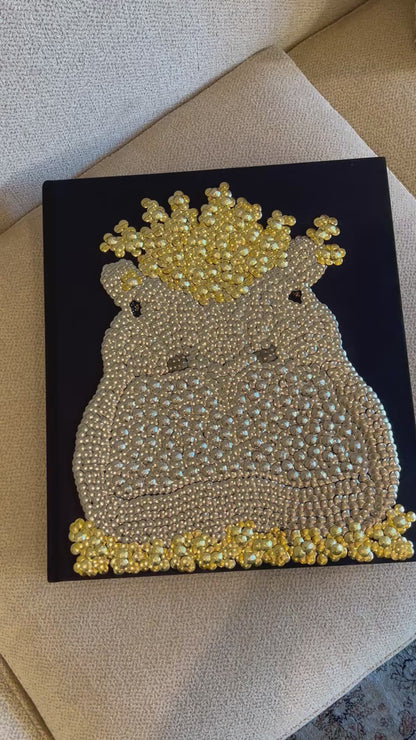 Hippo Studded Coffee Table Book