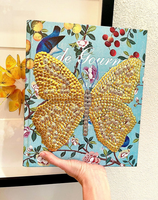Garden Butterfly Studded Coffee Table Book