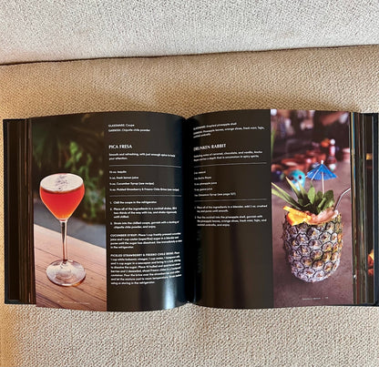 Cocktails Martini Glass Studded Coffee Table Book - Monica Santos Art