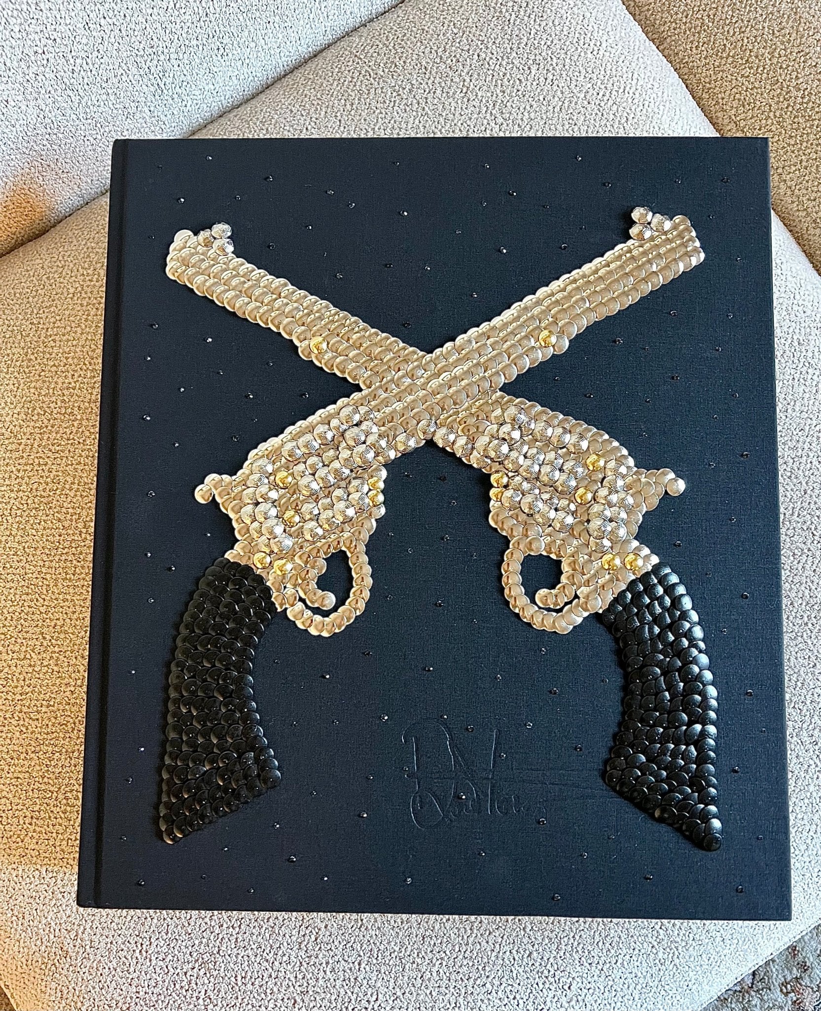 Crossed Revolvers Studded Coffee Table Book - Monica Santos Art