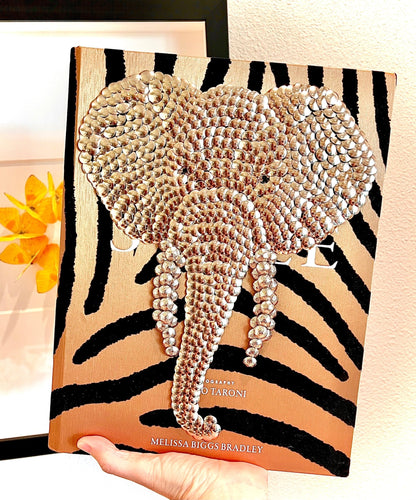 Elephant Studded Coffee Table Book