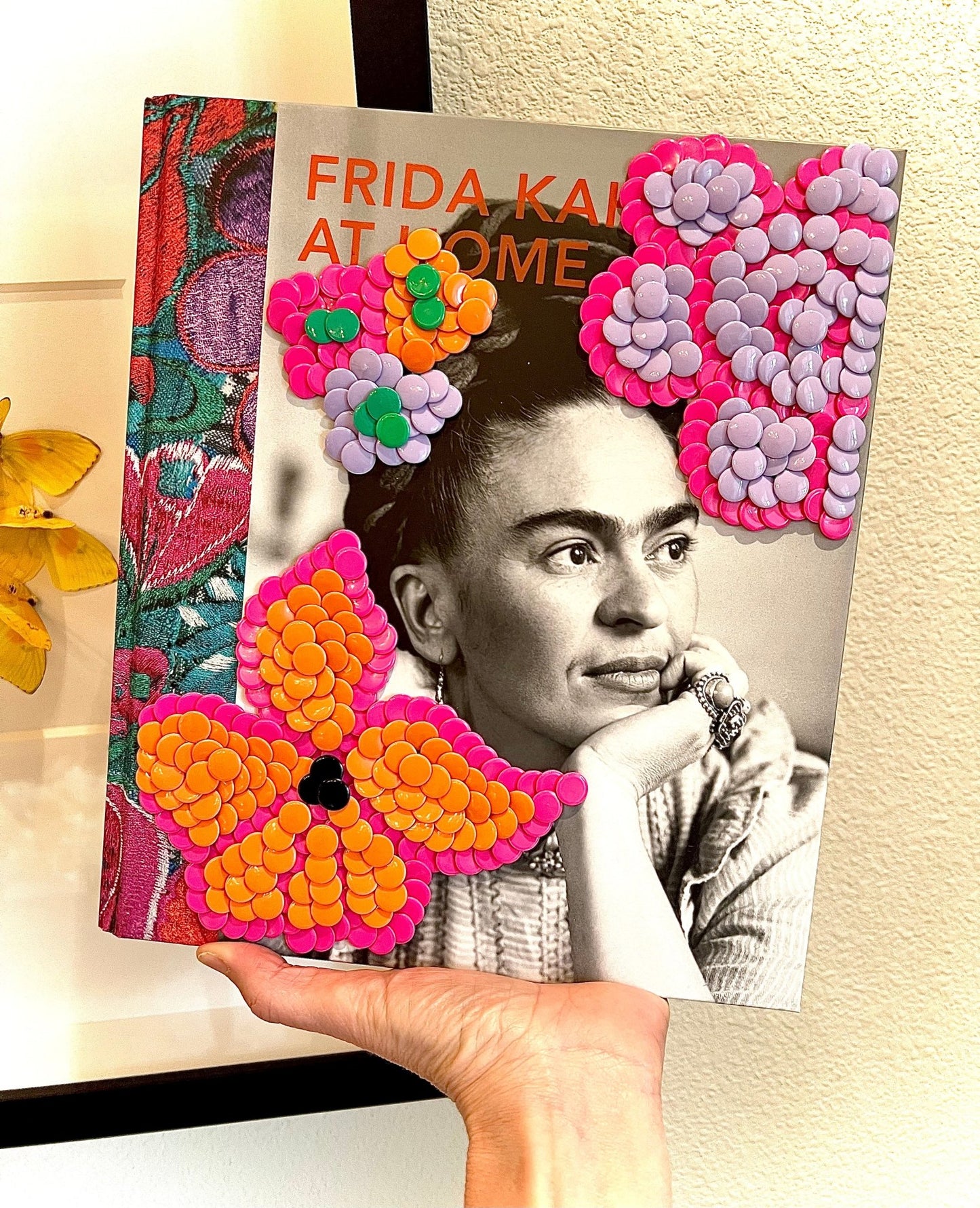 Frida Kahlo Flowers Studded Coffee Table Book - Monica Santos Art