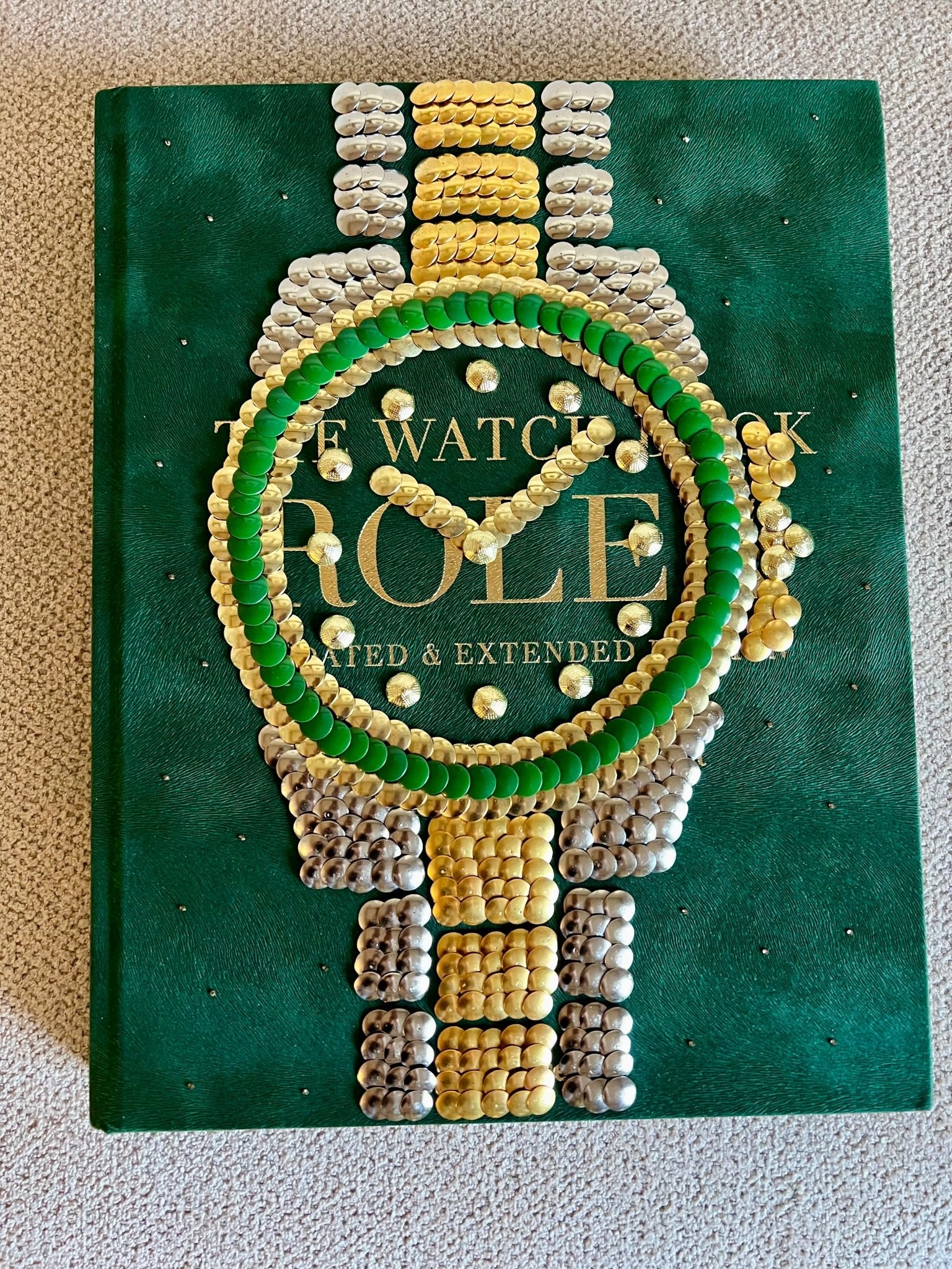 Green Band Watch Studded Coffee Table Book - Monica Santos Art