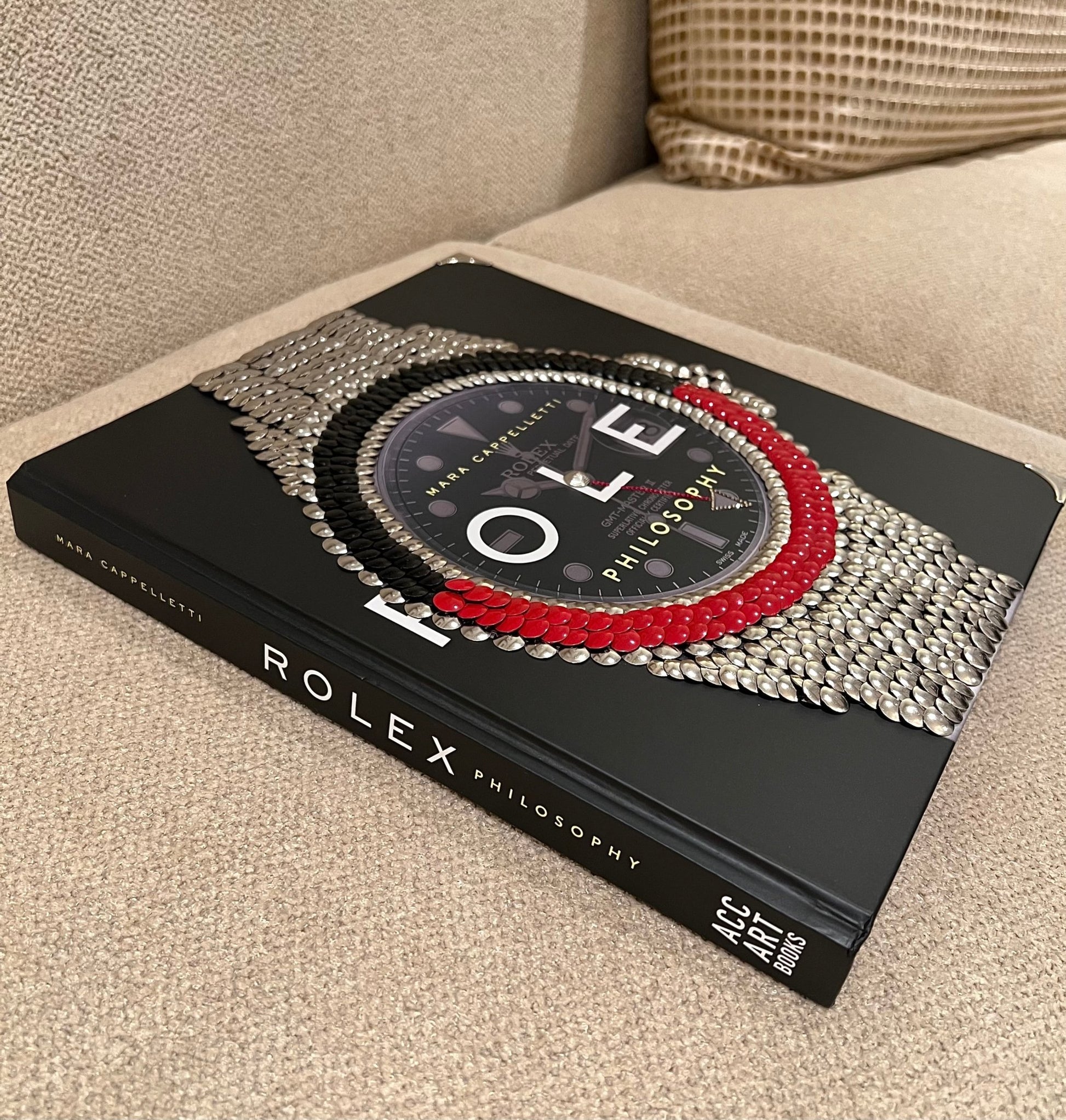 Red & Black Bezel Watch Studded Book - Monica Santos Art