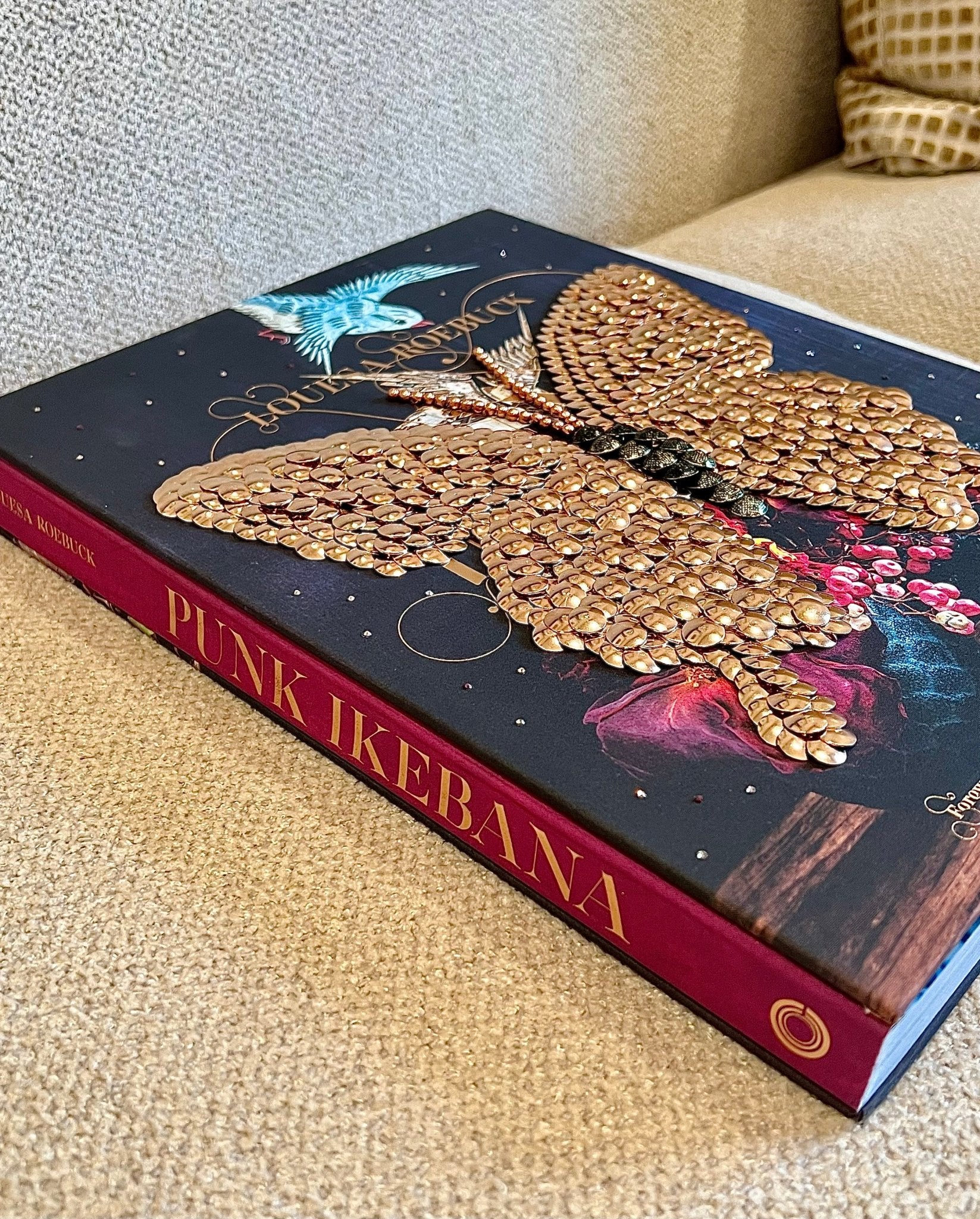 Rose Gold Butterfly Studded Coffee Table Book - Monica Santos Art