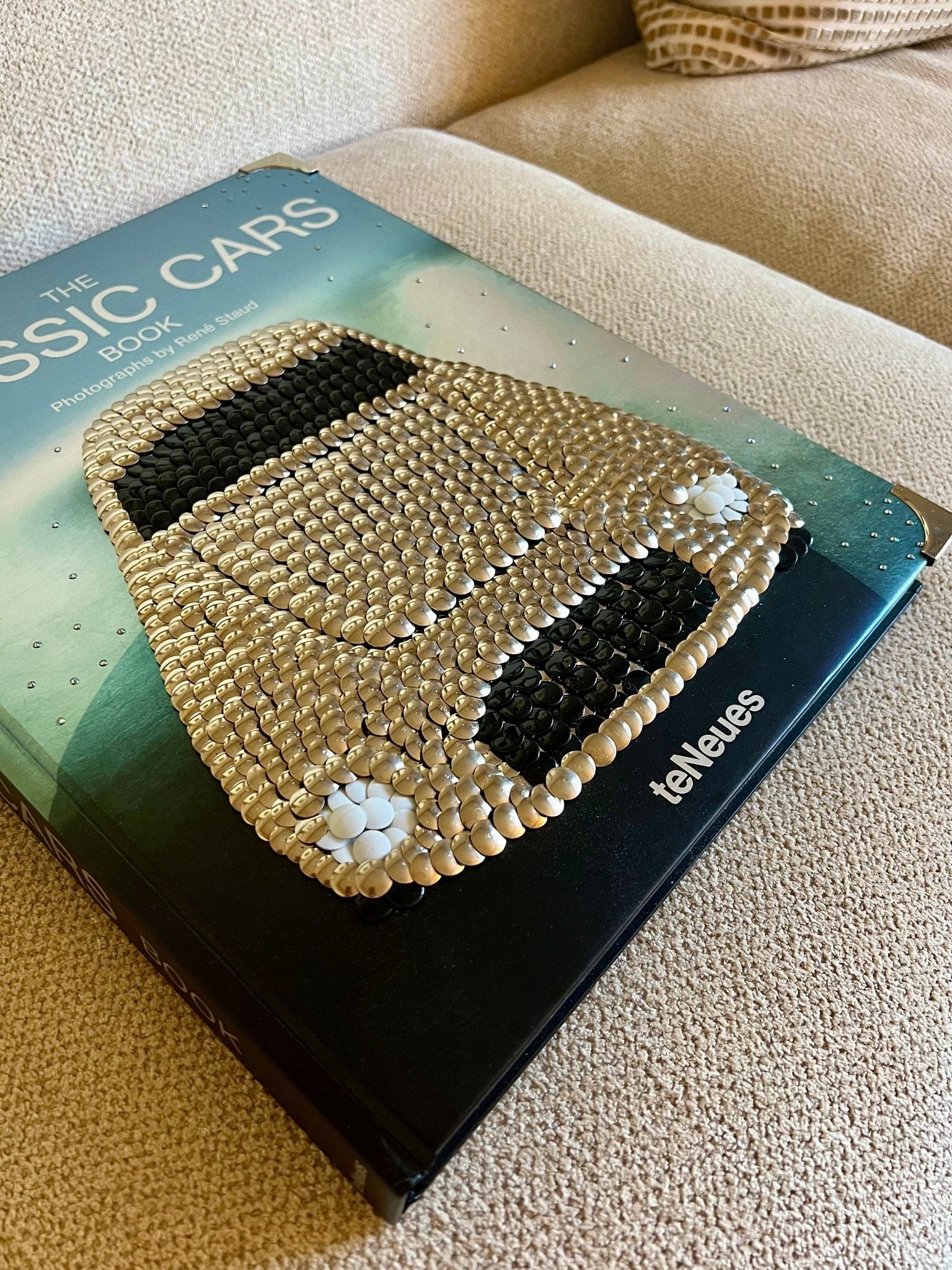 Silver Car Studded Coffee Table Book - Monica Santos Art